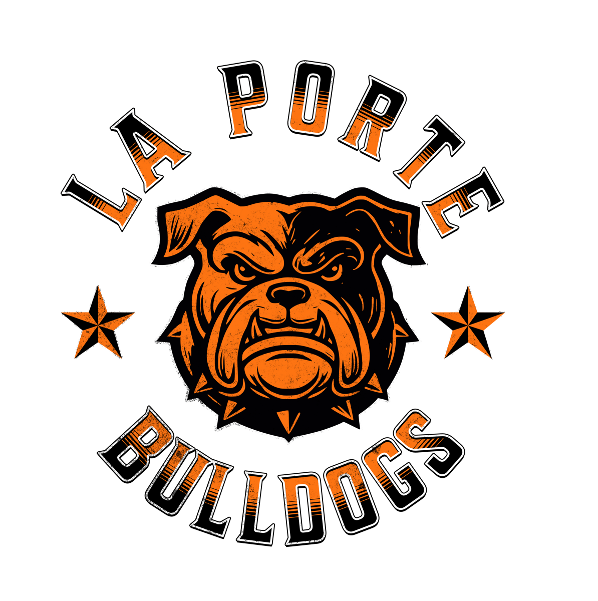 Spirit Drip La Porte Bulldogs design